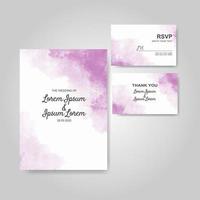 Wedding invitation with abstract watercolor background vector