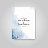 Wedding invitation with abstract watercolor background vector