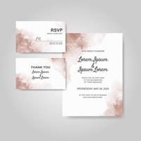 Wedding invitation with abstract watercolor background vector