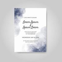 Wedding invitation with abstract watercolor background vector