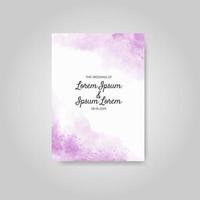 Wedding invitation with abstract watercolor background vector