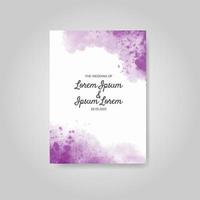 Wedding invitation with abstract watercolor background vector