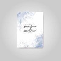 Wedding invitation with abstract watercolor background vector