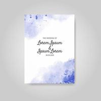 Wedding invitation with abstract watercolor background vector