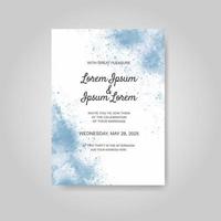 Wedding invitation with abstract watercolor background vector