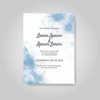 Wedding invitation with abstract watercolor background vector