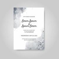 Wedding invitation with abstract watercolor background vector