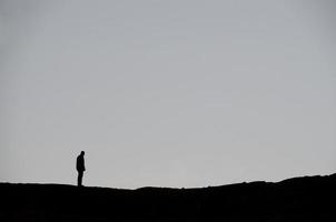 man in black with gray photo