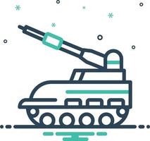 Mix icon for tank vector