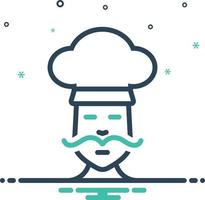 icono de mezcla para chef vector