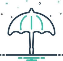 Mix icon for umbrella vector