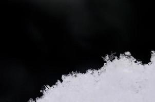 snow and black background photo