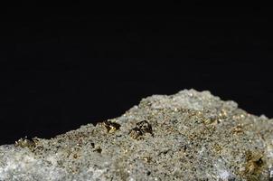pyrite gold on a stone photo