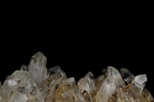 rock crystal and black background photo