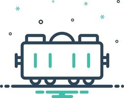 Mix icon for goods train vector