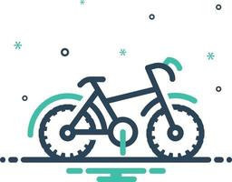 icono de mezcla para bicicleta vector