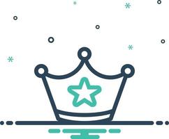 Mix icon for crown vector