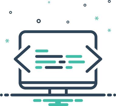 Mix icon for programming vector