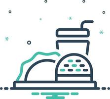 icono de mezcla para alimentos vector