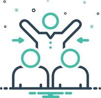 Mix icon for participated vector