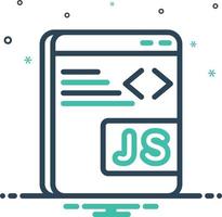 icono de mezcla para javascript vector