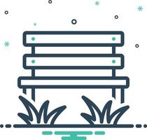 Mix icon for parkbench vector