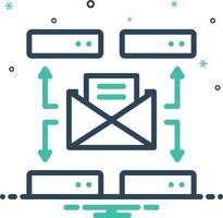 Mix icon for mailserver vector