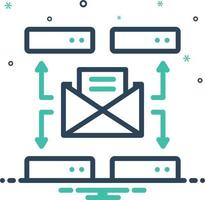 icono de mezcla para el servidor de correo vector