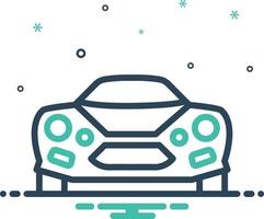 Mix icon for sports car vector