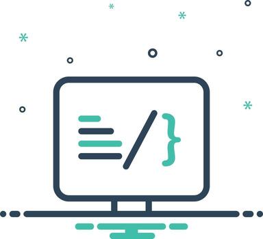 Mix icon for coding vector