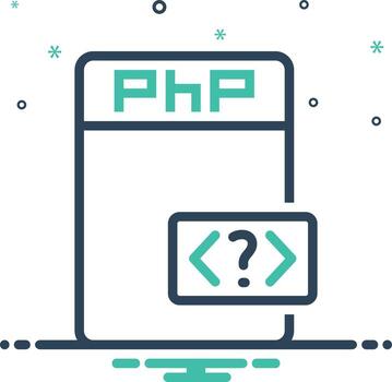 icono de mezcla para php vector