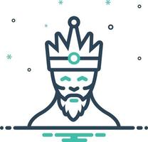 Mix icon for king vector