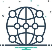 Mix icon for global communication vector