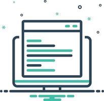 Mix icon for code vector