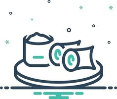 Mix icon for breakfast vector