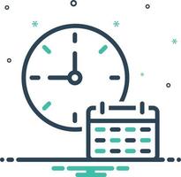 Mix icon for time table vector