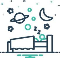 Mix icon for sleep vector