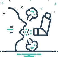 Mix icon for inhalation vector