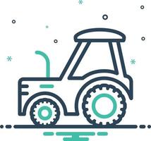 icono de mezcla para tractor vector