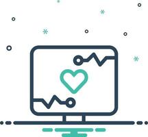 Mix icon for monitoring vector