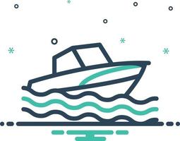 Mix icon for boat vector