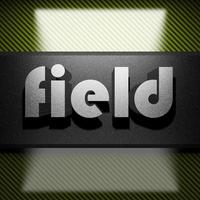 field word of iron on carbon photo