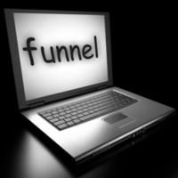 funnel word on laptop photo