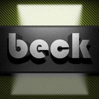 beck word of iron on carbon photo