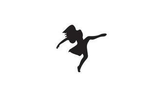 dancing women vector illustration black and white