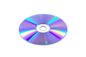 Aislar disco DVD sobre fondo blanco. foto