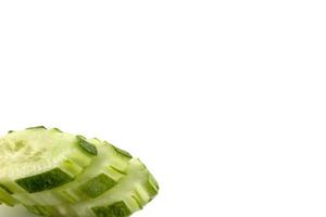 cucumber slice isolate on white background photo