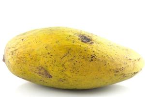 ripe mango on white background photo