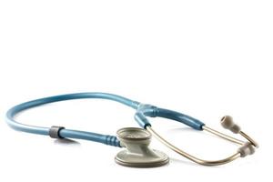 stethoscope isolated on white background photo