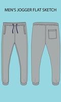 Jogger flat sketch vector